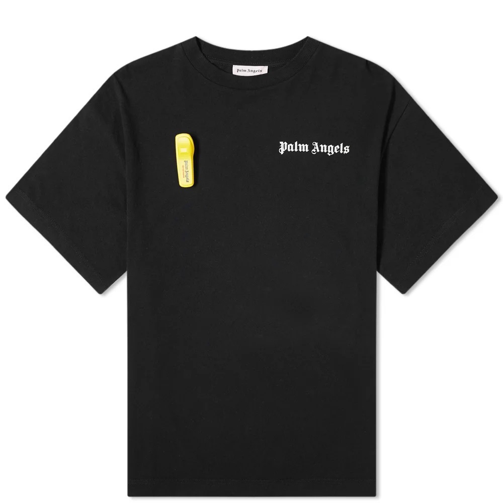Palm Angels Black Security Tag T-Shirt